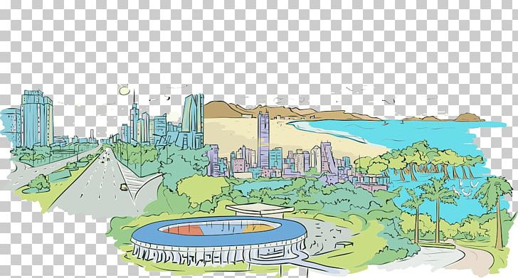 Shenzhen Illustration PNG, Clipart, Border, Building, Cartoon, City, Color Graffiti Free PNG Download