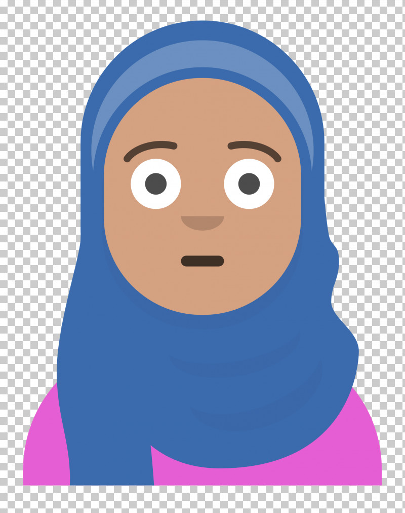 Hijab Avatar PNG, Clipart, Cartoon, Electric Blue M, Face, Facial Hair, Forehead Free PNG Download