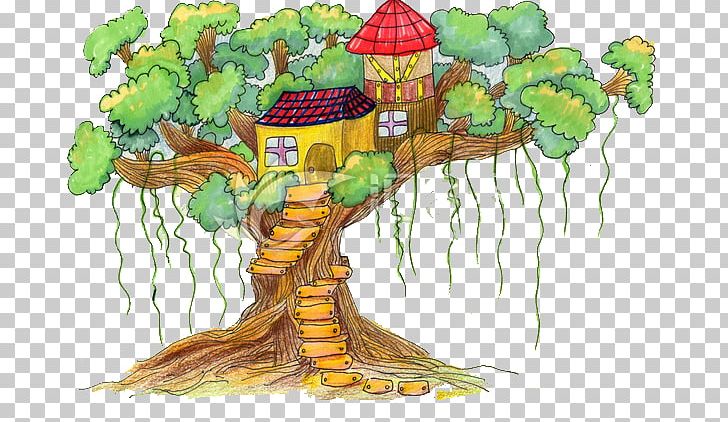 The Art Of Painting Cartoon Tree Illustration PNG, Clipart, Apartment House, Art, Art Of Painting, Bird, Bird Cage Free PNG Download