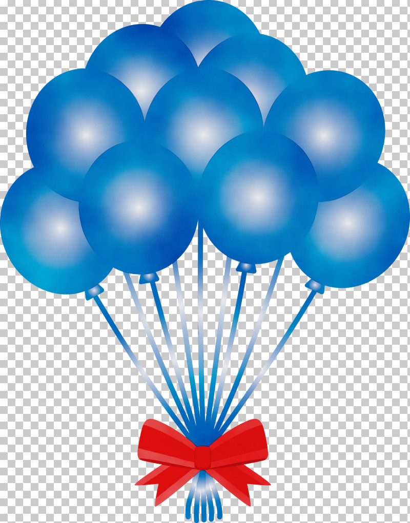 Balloon Blue Party Supply PNG, Clipart, Balloon, Blue, Paint, Party Supply, Watercolor Free PNG Download
