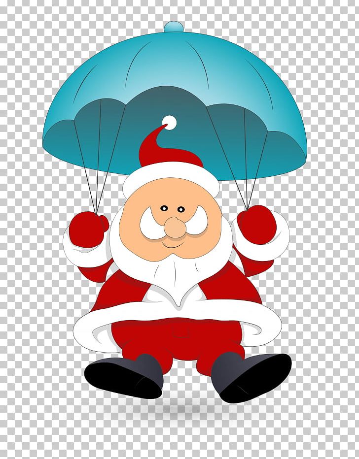 Santa Claus Parachute PNG, Clipart, Art, Can Stock Photo, Cartoon, Christmas, Christmas Ornament Free PNG Download