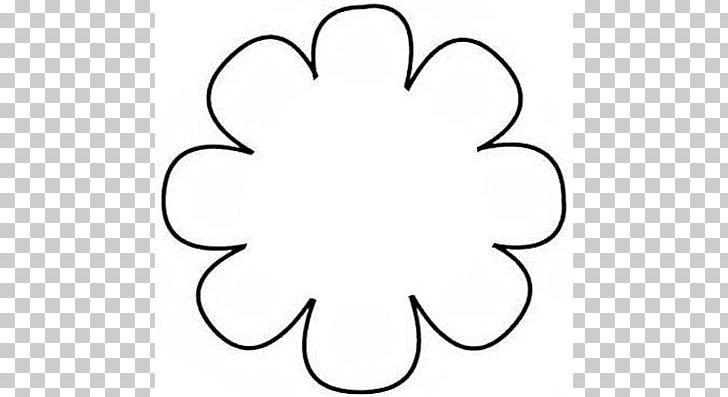 Petal Flower Template PNG, Clipart, Area, Black, Black And White, Circle, Floral Design Free PNG Download