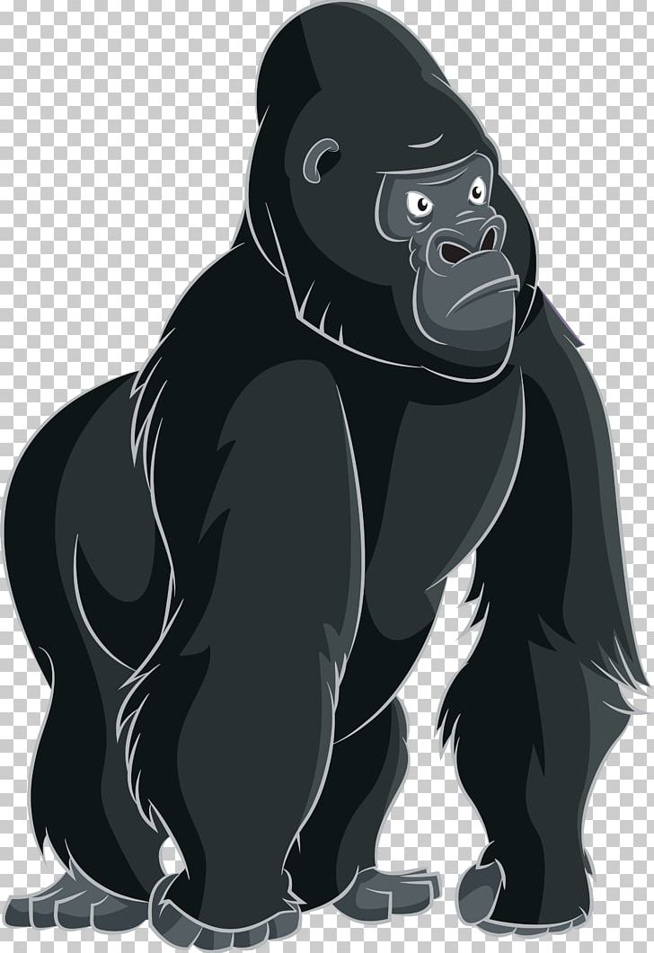 Gorilla Ape Cartoon PNG, Clipart, Animals, Ape, Black, Cartoon, Clip Art Free PNG Download