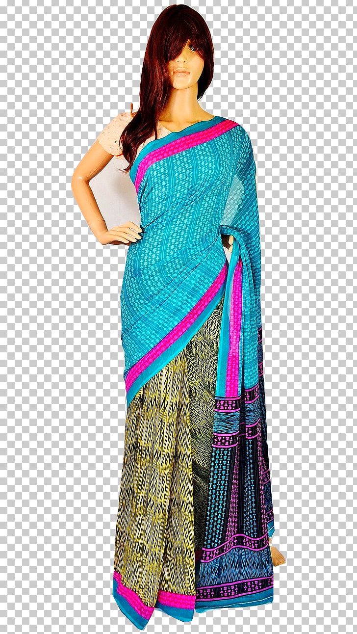 Sari Dress Pattern PNG, Clipart, Aqua, Clothing, Day Dress, Dress, Electric Blue Free PNG Download