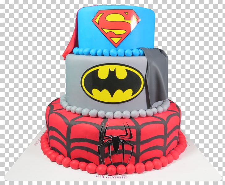 Birthday Cake Batman Superman Spider-Man PNG, Clipart, Baked Goods, Batman, Batman V Superman Dawn Of Justice, Birthday, Birthday Cake Free PNG Download