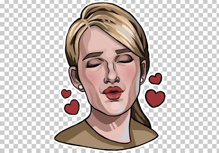 Sticker Telegram Cheek PNG, Clipart, Art, Cheek, Chin, Emma Roberts, Emotion Free PNG Download