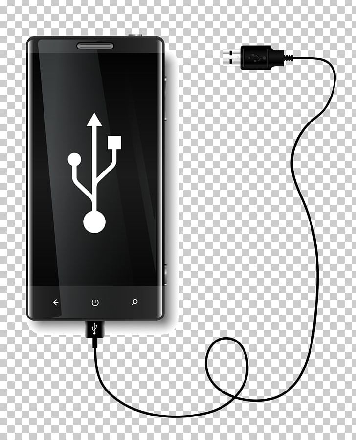 Battery Charger USB On-The-Go PNG, Clipart, Abstract Lines, Apple Data Cable, Black Phone, Data Cable, Electrical Cable Free PNG Download