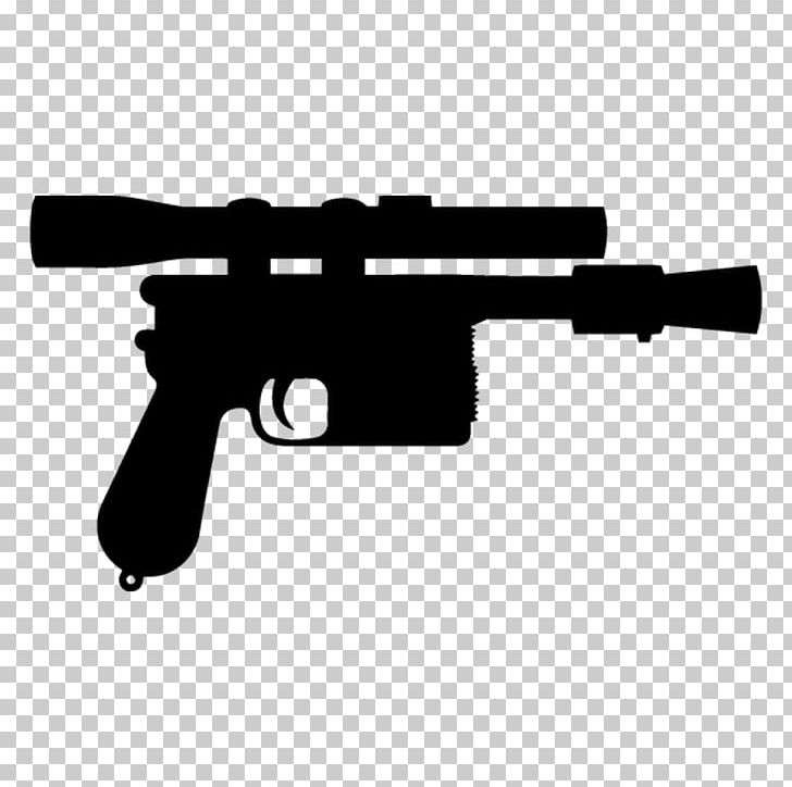 Han Solo Blaster Sticker Decal Firearm PNG, Clipart, Adhesive, Air Gun, Black, Black And White, Blaster Free PNG Download