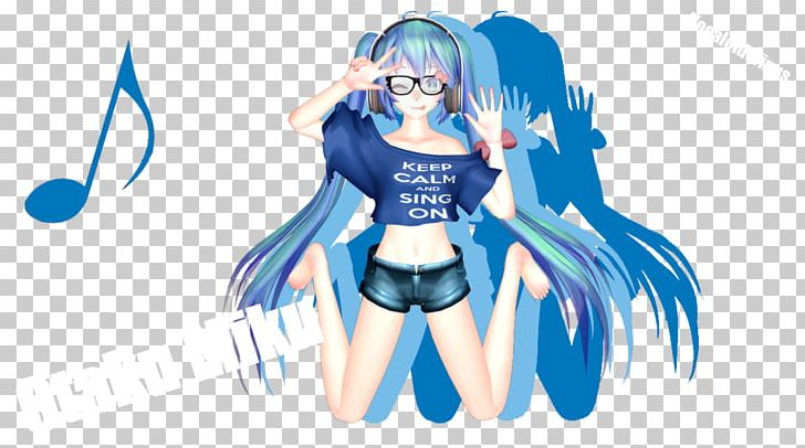 Hatsune Miku MikuMikuDance ComiPo! Vocaloid Model PNG, Clipart, Art, Azure, Black Hair, Blue, Cartoon Free PNG Download
