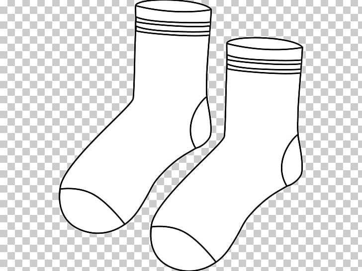 Free Black And White Sock Clipart