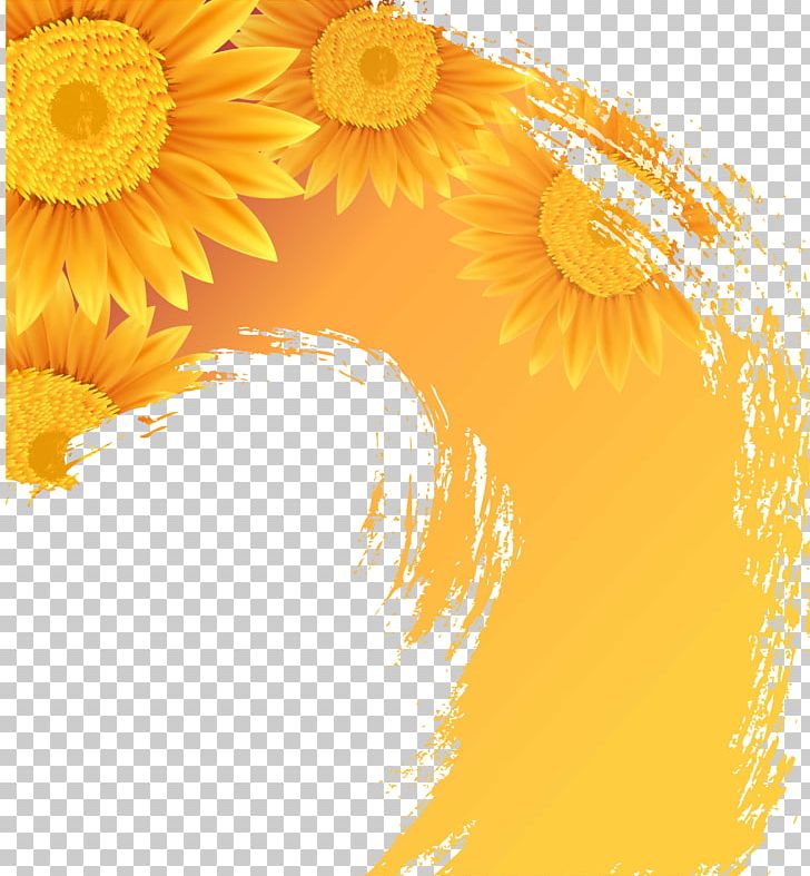 Common Sunflower Illustration PNG, Clipart, Brush, Computer Wallpaper, Cover, Daisy Family, Encapsulated Postscript Free PNG Download