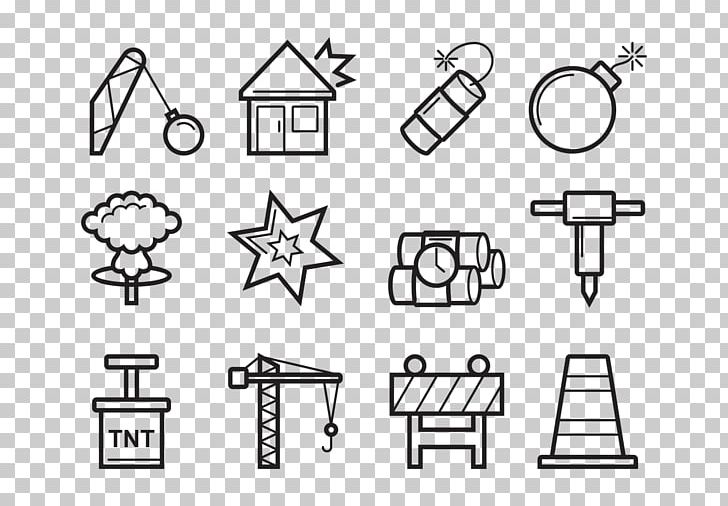 Demolition Computer Icons Architectural Engineering PNG, Clipart, Angle, Art, Black And White, Brand, Bulldozer Free PNG Download