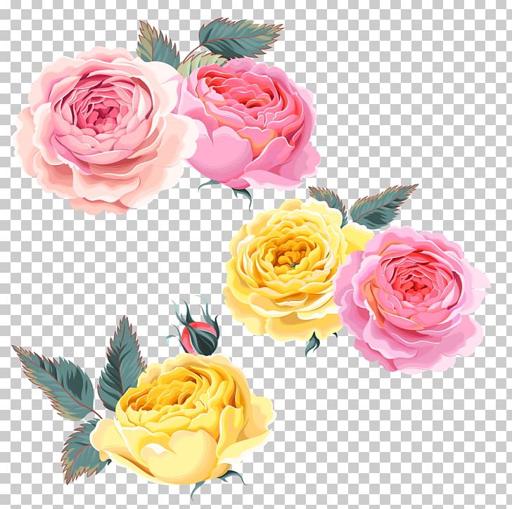 Beach Rose Pink Yellow Computer File PNG, Clipart, Adobe Illustrator, Artificial Flower, Encapsulated Postscript, Flower, Flower Arranging Free PNG Download