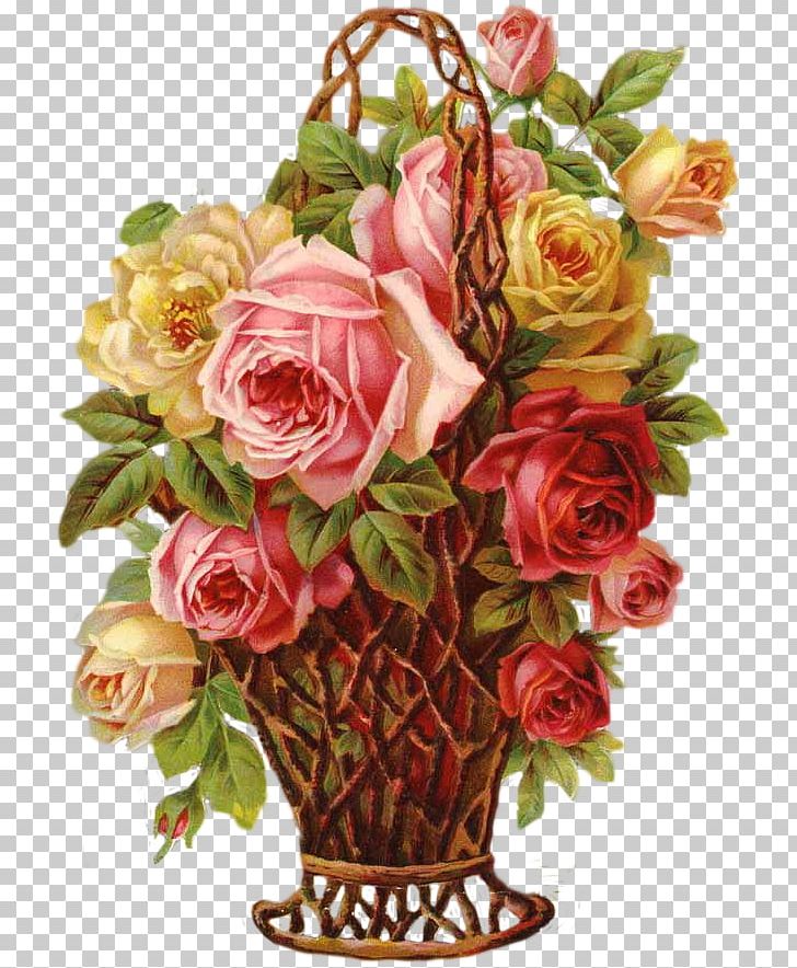 Garden Roses Cabbage Rose Floral Design Flower Bouquet Bokmärke PNG, Clipart, Artificial Flower, Basket, Blume, Cabbage Rose, Cut Flowers Free PNG Download