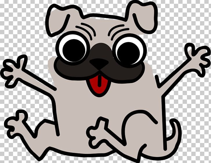 Pug Puppy Cat Funny Animal PNG, Clipart, Artwork, Carnivoran, Cat, Cuteness, Dog Free PNG Download