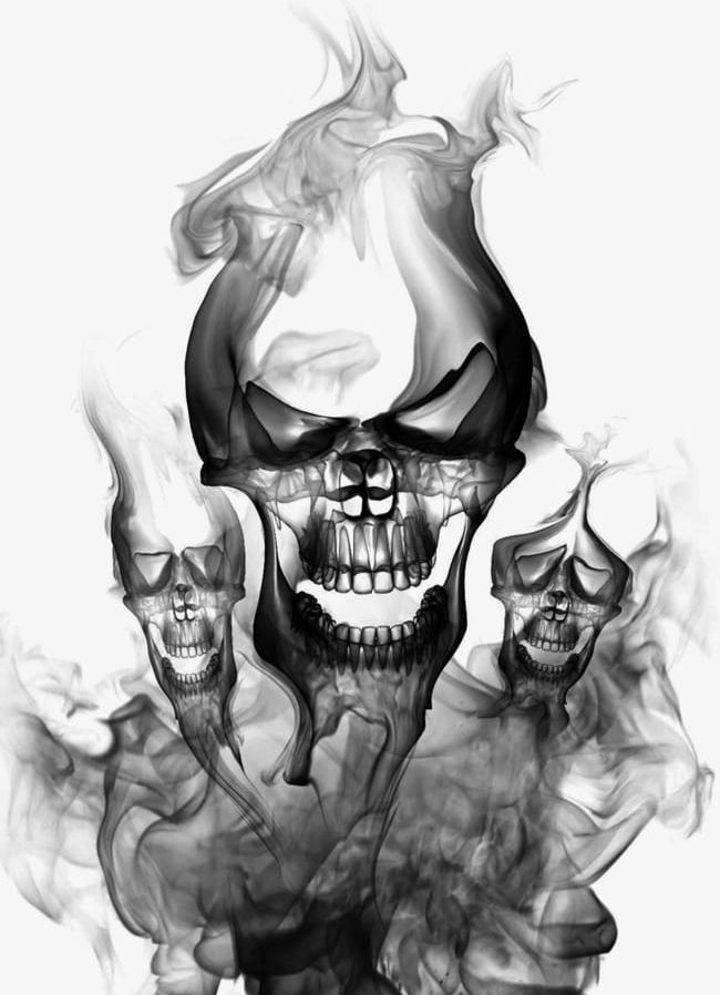 Black Skull Smoke PNG, Clipart, Black, Black Clipart, Good, Good Looking, Looking Free PNG Download