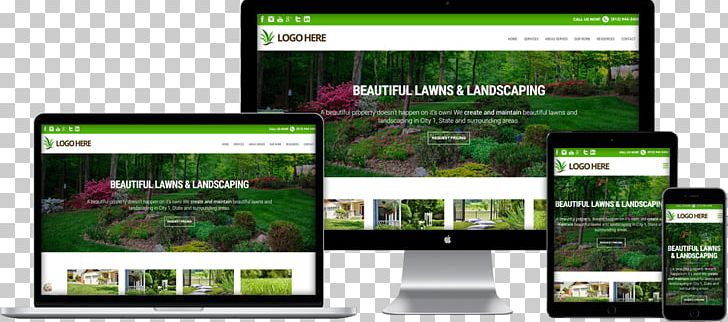 Web Template System Lawn Landscaping Responsive Web Design PNG, Clipart, Brand, Display Advertising, Garden Care, Gardening, Grass Free PNG Download