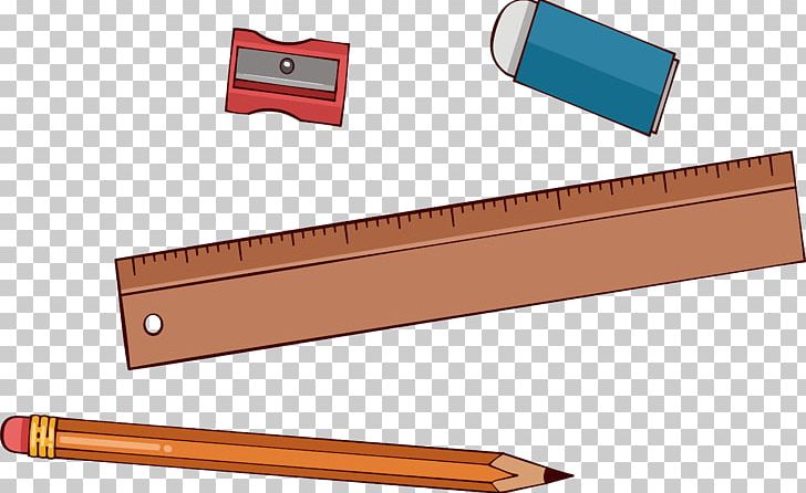 Stationery with Ruler, Pencil, Pen and Book Cartoon Vector Icon  Illustration (2) - Stationery - Sticker