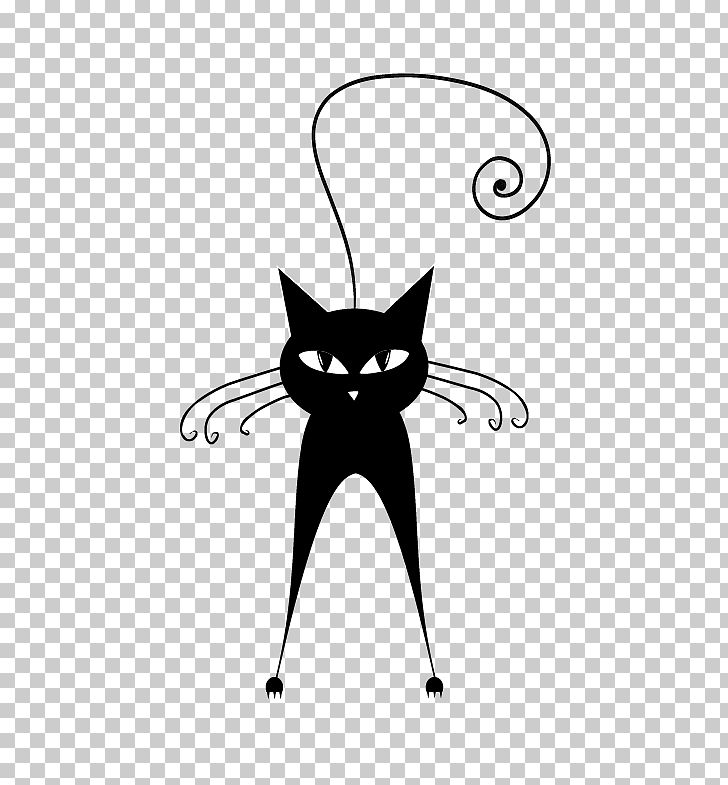 Black Cat Kitten Silhouette PNG, Clipart, Animals, Balloon Cartoon, Black, Black And White, Black Background Free PNG Download