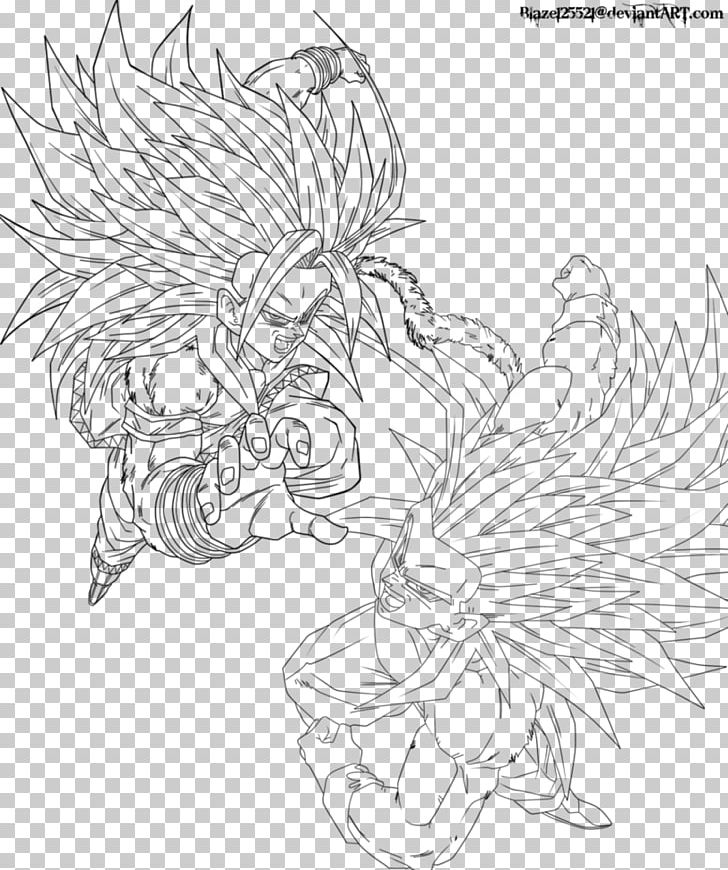 Goku Line Art Super Saiyan Drawing PNG, Clipart, Anime, Area, Artwork, Black And White, Colored Pencil Free PNG Download