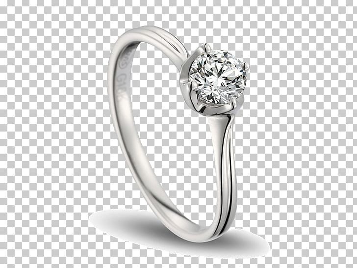 Wedding Ring Diamond Solitaire Białe Złoto Silver PNG, Clipart, Body Jewellery, Body Jewelry, Diamond, Gemstone, Jewellery Free PNG Download