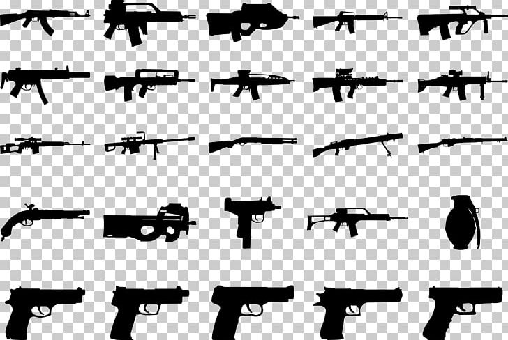 Firearm Rifle Pistol AK-47 PNG, Clipart, Ak47, Assault Rifle, Automatic Firearm, Black, Black And White Free PNG Download