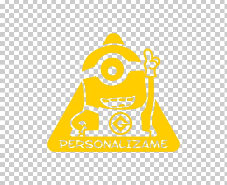 Sticker Minions Text Brand Logo PNG, Clipart, Adhesive, Area, Brand, Despicable Me 2, Film Free PNG Download