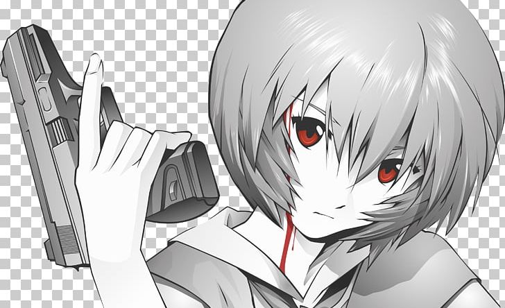 Rei Ayanami Anime Desktop Manga PNG, Clipart, Animation, Artwork, Black, Black And White, Black Hair Free PNG Download