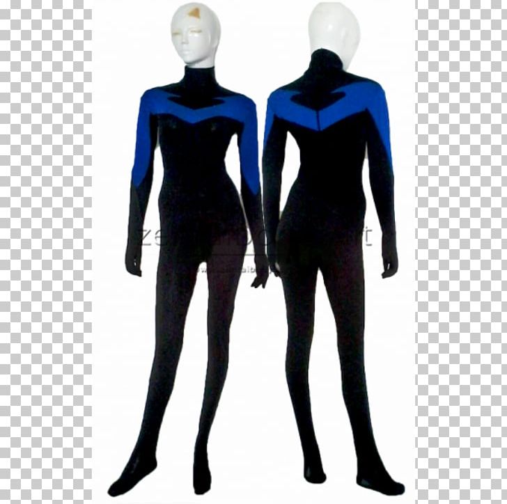 Spandex Nightwing Catsuit Costume Zentai PNG, Clipart, Black And Blue, Blue, Catsuit, Clothing, Clothing Accessories Free PNG Download