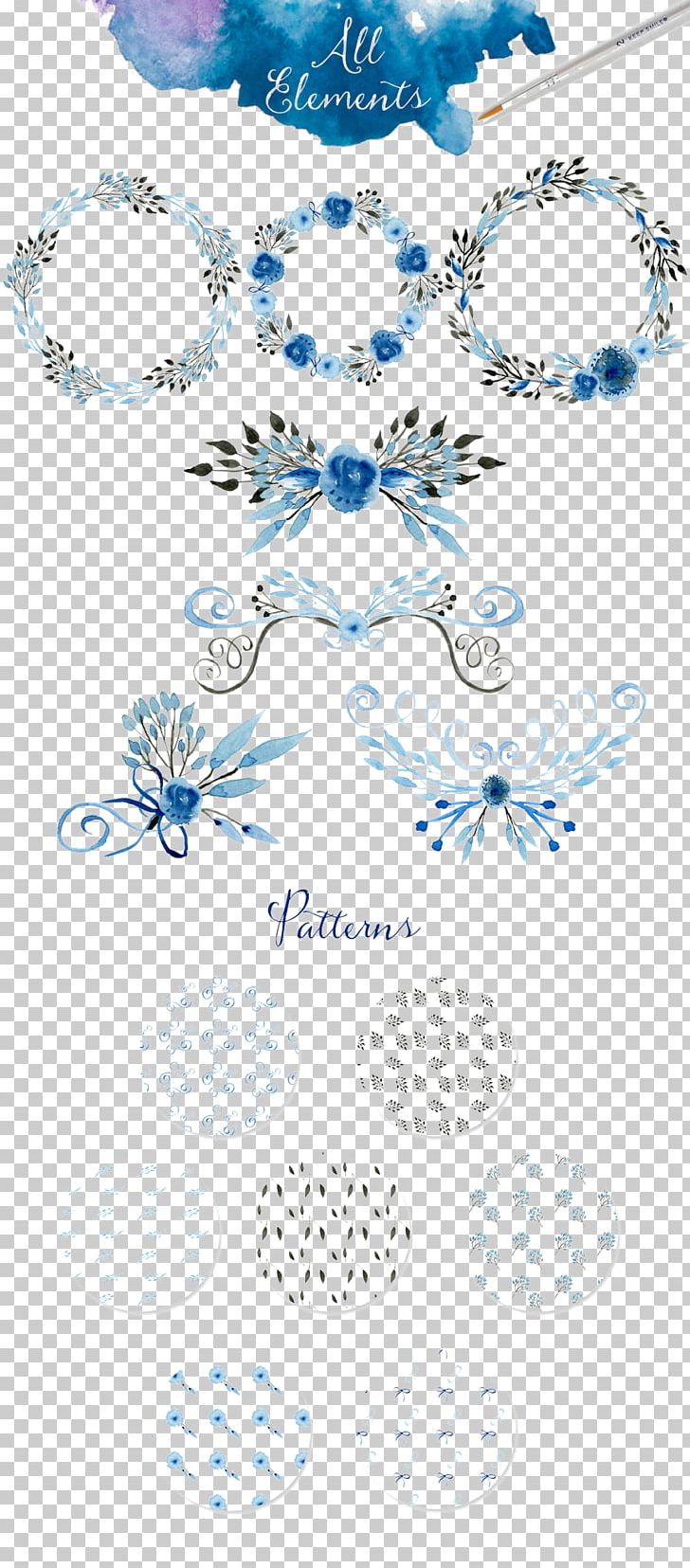 Watercolor Painting Wedding Invitation PNG, Clipart, Beautiful, Beauty Salon, Black And White, Blue, Border Free PNG Download