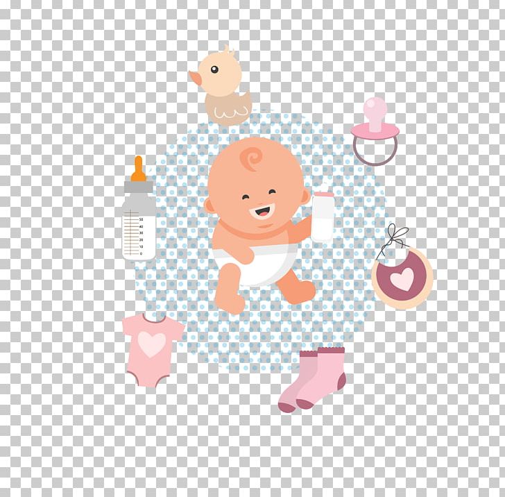 Cartoon Infant Illustration PNG, Clipart, Baby, Baby Bottle, Baby Clothes, Baby Girl, Baby Vector Free PNG Download