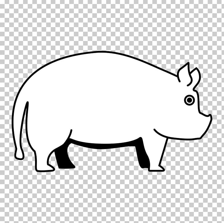 Pig White Line Art Cartoon PNG, Clipart, Animals, Area, Artwork, Black, Black And White Free PNG Download