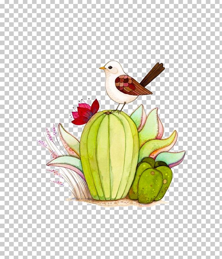 Watercolor Painting Desert Drawing Illustration PNG, Clipart, Beak, Bird, Bird Cage, Birds, Cactaceae Free PNG Download