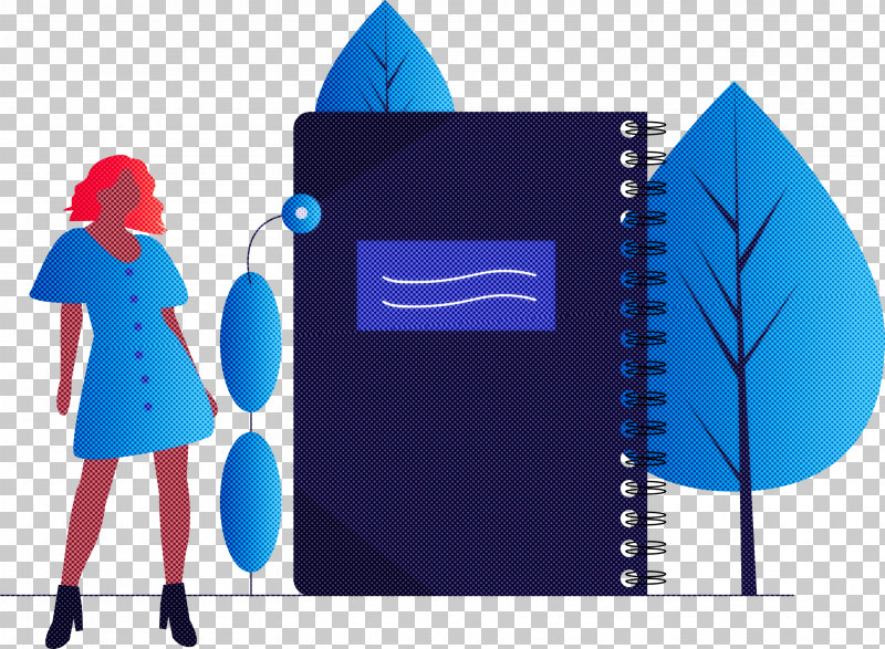 Notebook Girl PNG, Clipart, Blue, Electric Blue, Girl, Notebook Free PNG Download