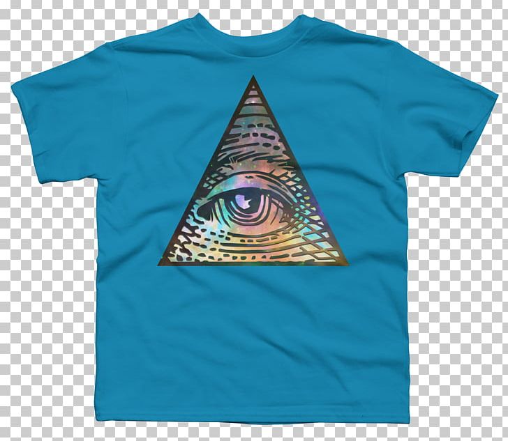 T-shirt Triangle Illuminati Font PNG, Clipart, Aqua, Blue, Clothing, Cobalt Blue, Cosmic Free PNG Download