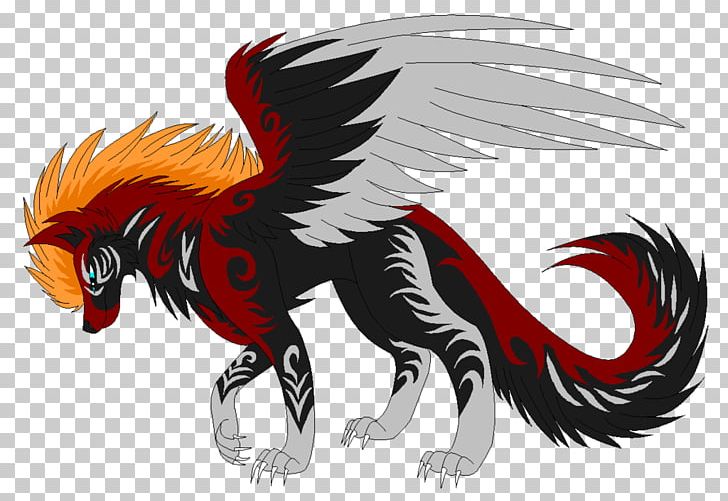 anime wolves with wings