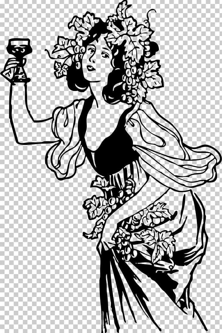 Wine Woman PNG, Clipart, Artwork, Black, Black And White, Cartoon, Clothing Free PNG Download