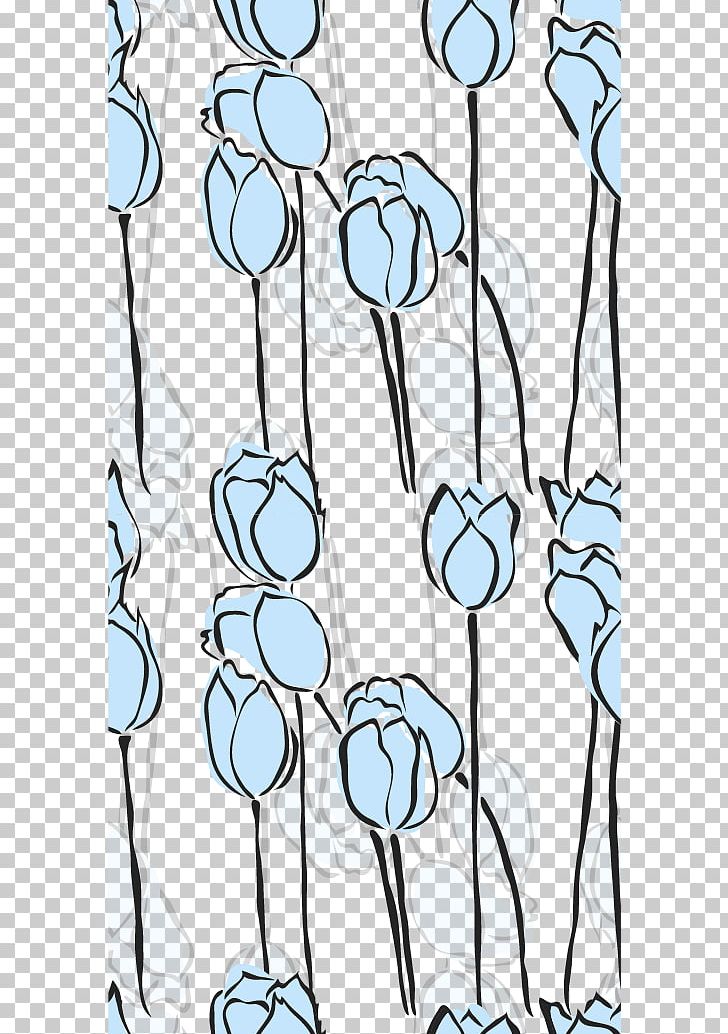 Tulip Blue PNG, Clipart, Adobe Illustrator, Art, Black And White, Blu, Blue Free PNG Download