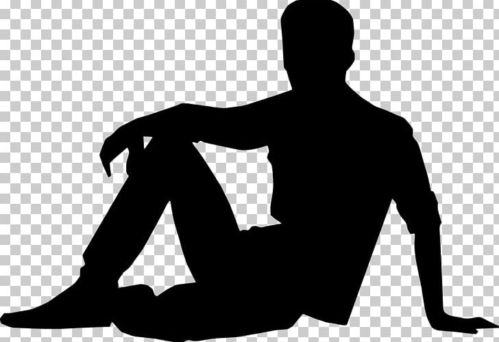 Silhouette Seated Man PNG, Clipart, Animals, Black, Black And White, Download, Hand Free PNG Download