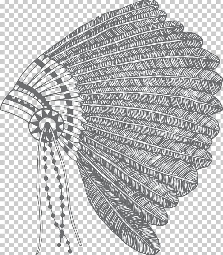 Indigenous Peoples Of The Americas War Bonnet Illustration PNG, Clipart, Adobe Illustrator, Art, Artwork, Artwork Vector, Black And White Free PNG Download