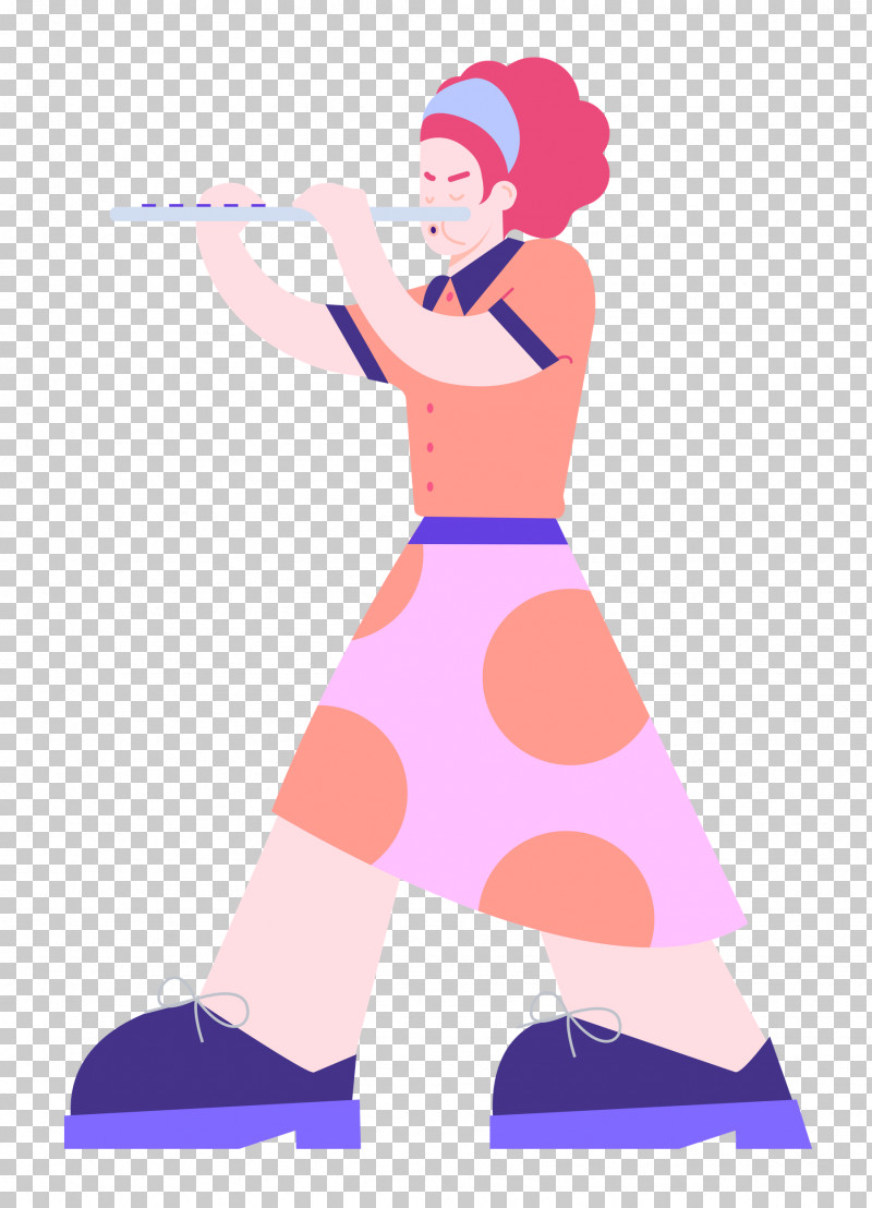 Playing The Flute Music PNG, Clipart, Cartoon, Character, Clothing, Leg, Music Free PNG Download