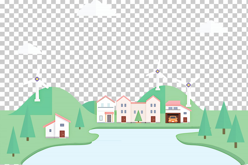 Eco Town PNG, Clipart, Architecture, Cartoon, Eco, Estate, Green Free PNG Download