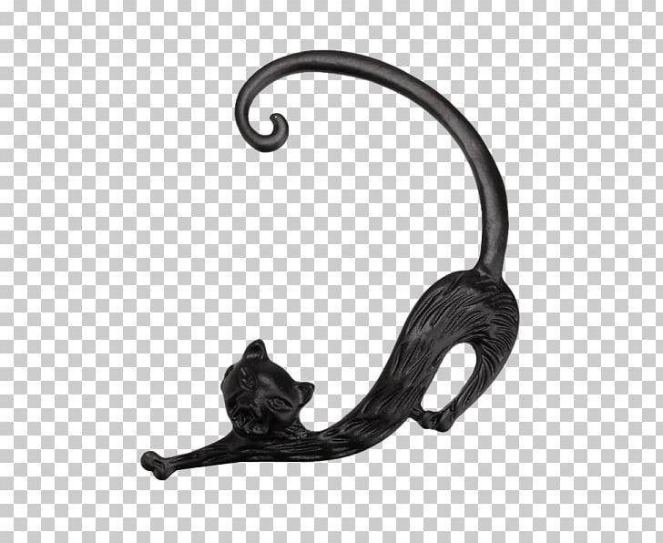 Earring Cat Кафф Felidae Kitten PNG, Clipart, Black, Black And White, Body Jewelry, Cat, Cat Bite Free PNG Download