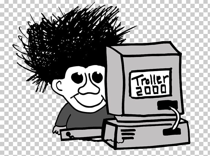 Internet Troll Social Media PNG, Clipart, Art, Black And White, Brand, Caricature, Cartoon Free PNG Download