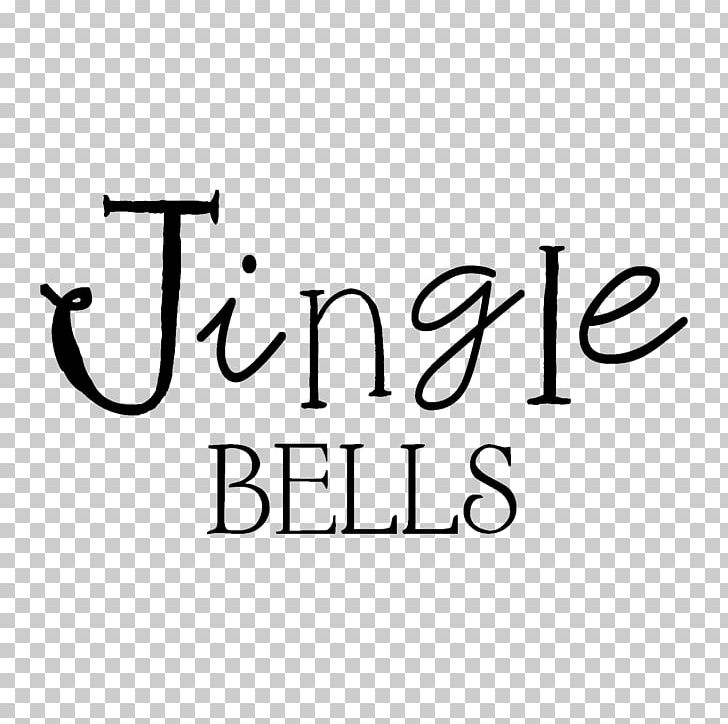 Logo Text Decal Christmas Whimsical Jingle Bells PNG, Clipart, Area, Black, Black And White, Brand, Calligraphy Free PNG Download