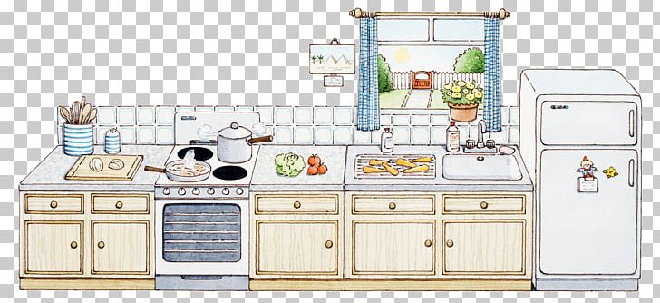 Kitchen Refrigerator Home Appliance Cartoon Illustration PNG, Clipart, Appliances, Art, Cupboard, Furniture, Home Free PNG Download