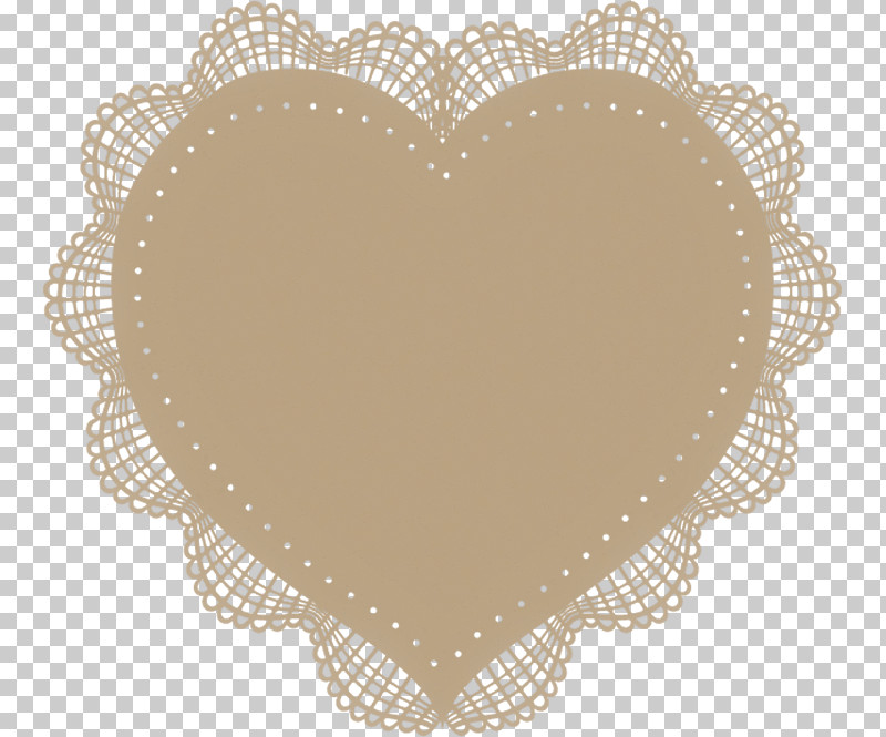 Doily Heart Brown Linens Textile PNG, Clipart, Beige, Brown, Doily, Heart, Lace Free PNG Download