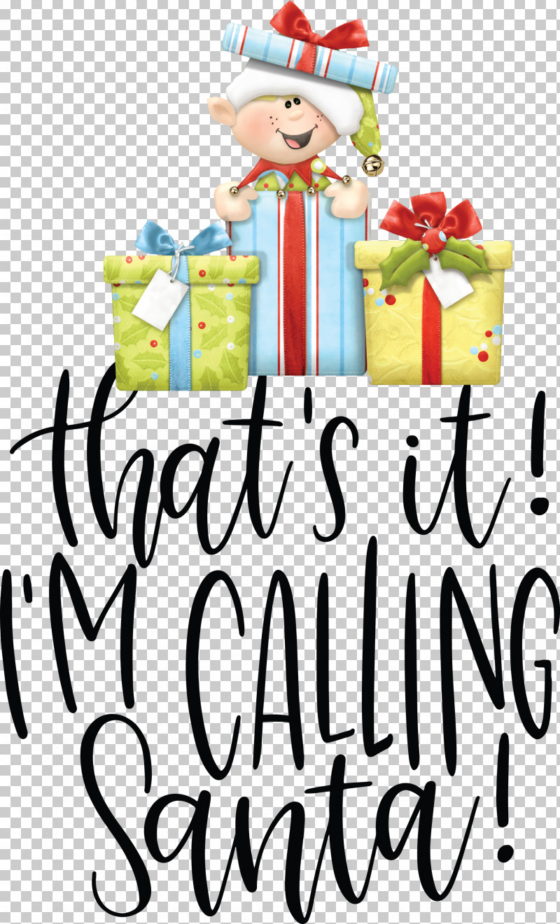 Calling Santa Santa Christmas PNG, Clipart, Behavior, Calling Santa, Christmas, Human, Line Free PNG Download