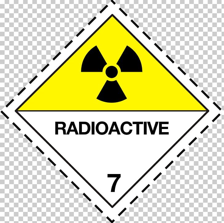 Paper HAZMAT Class 7 Radioactive Substances Warning Label Dangerous Goods PNG, Clipart, 7 D, Adr, Angle, Area, Brand Free PNG Download
