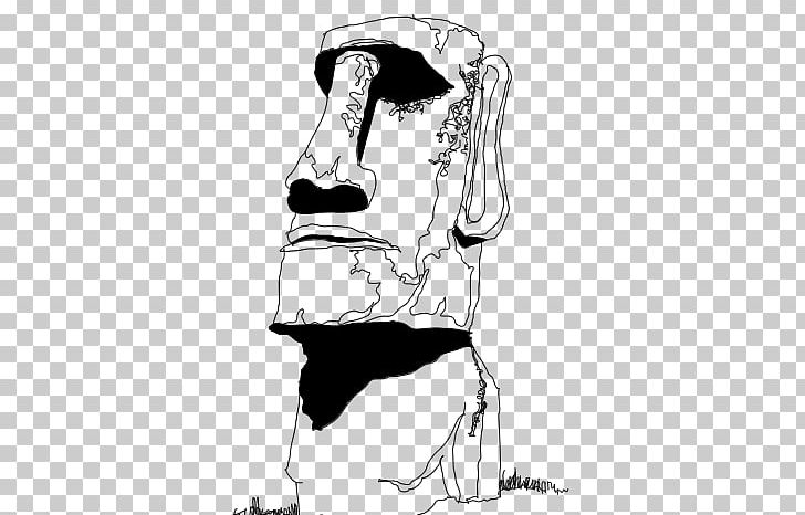 Moai Easter Bunny Drawing Painting PNG, Clipart, Arm, Art, Artwork, Black And White, Cartoon Free PNG Download